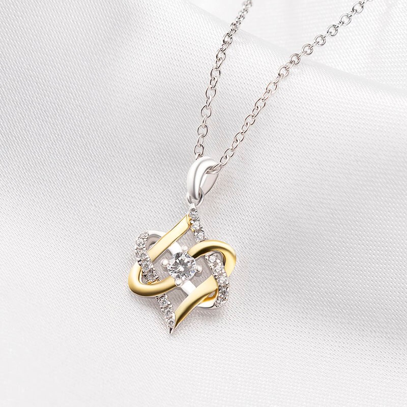 "Cross My Heart" Sterling Silver Heart Necklace for Women