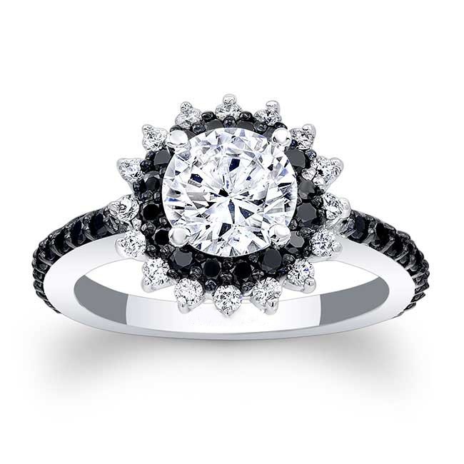 Classic Round Cut White Sapphire 925 Sterling Silver Halo Engagement Rings