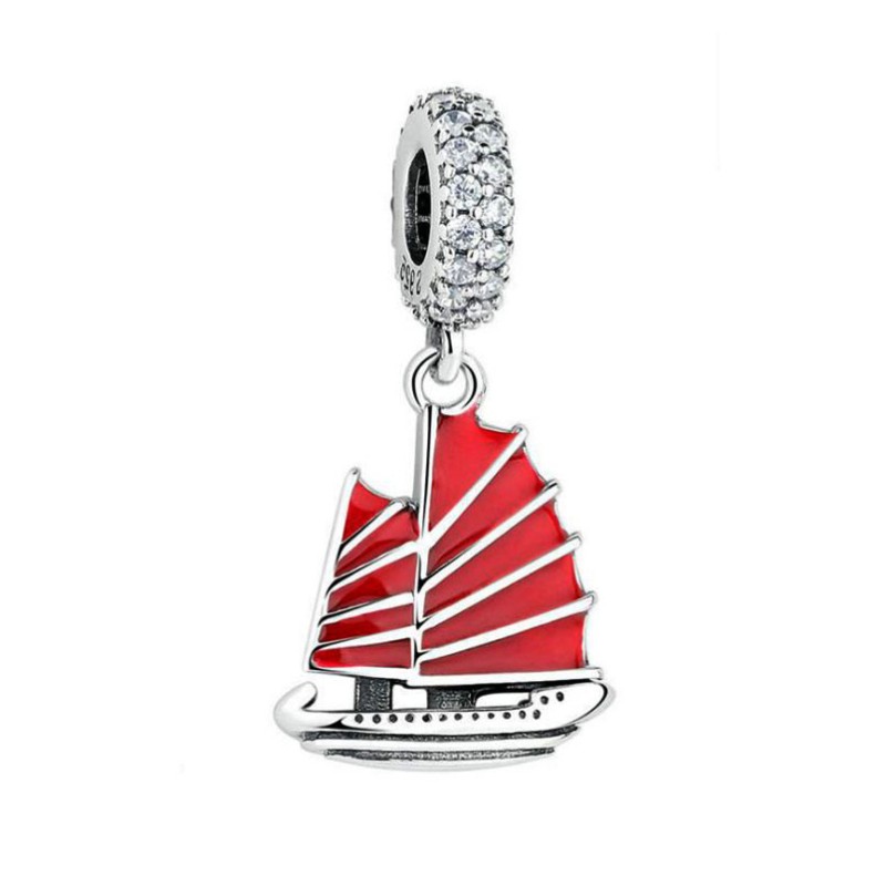 Grand Boat Charm Sterling Silver