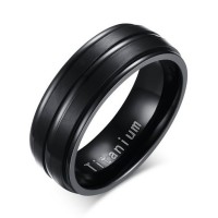 Titanium Cool Black Men's Ring