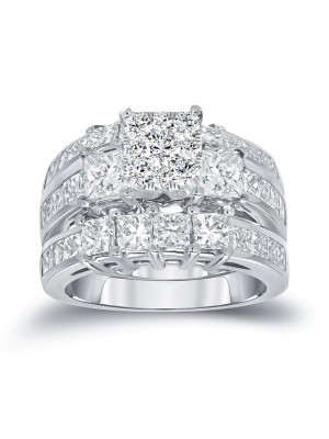 White sapphire bridal set top