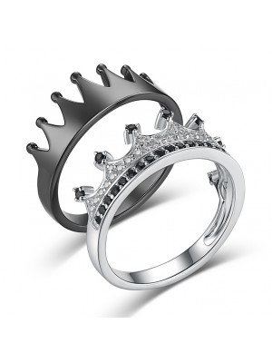 Buy Miraclewood Silver Adjustable Promising Ldquo;love Ring King Queen  Couple Ring For Husband Wife / Men Women / Boys Girls / Boyfriends  Girlfriends For Wedding / Anniversary / Birthday Gift. Online In