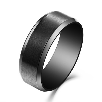 Titanium Nice Black Men's Ring