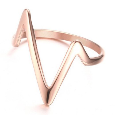 Titanium Nice Rose Gold Promise Rings For Her