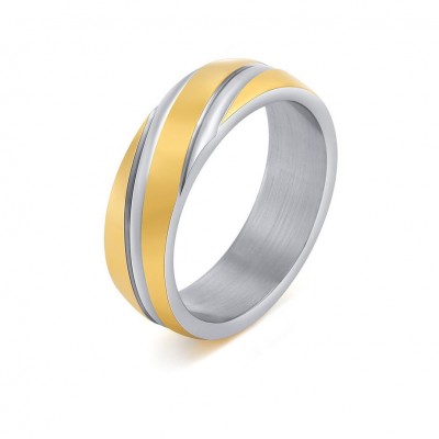 Tungsten Cool Gold Men's Ring