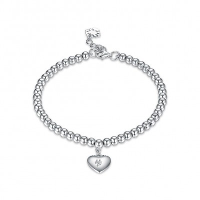 Heart Pendant Elegant S925 Silver Bracelets