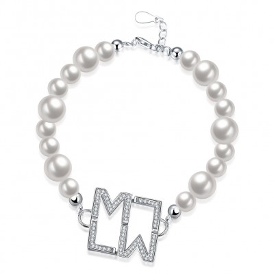 White Pearl Silver Pendant S925 Silver Bracelets