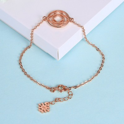 Rose Gold/Silver/Gold Flower Pendant Nice S925 Silver Bracelets