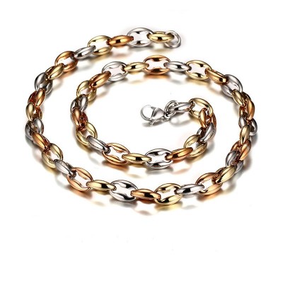 Silver & Gold and Rose Gold Titanium Steel Chains