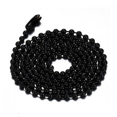 Black Titanium Steel 2.4mm Chains