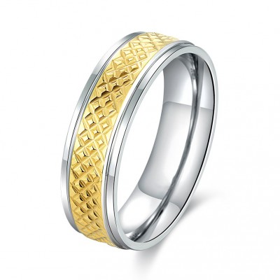 Nice Silver and Gold Titanium Rings for Men