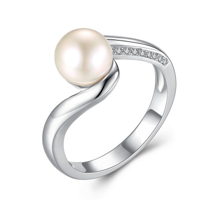 Sweet Pearl 925 Sterling Silver Birthstone Rings