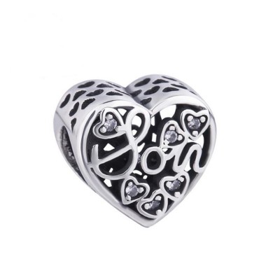 Mother & Son Charm Sterling Silver