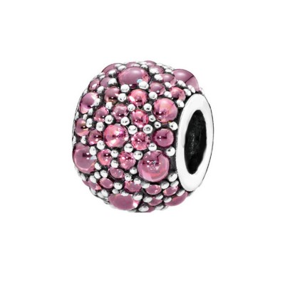 Pink Stones Charm Sterling Silver