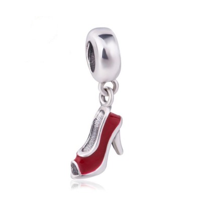 Red Heels Charm Sterling Silver
