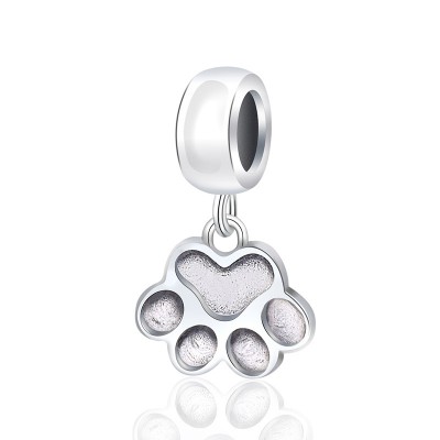Cute Pet Paw Sterling Silver Charm