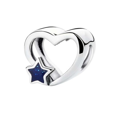 Blue Star Sterling Silver Charm