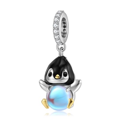 Cute Penguin Sterling Silver Charm