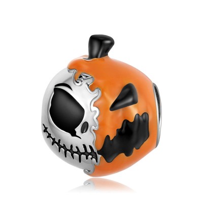 Halloween Skull Sterling Silver Charm