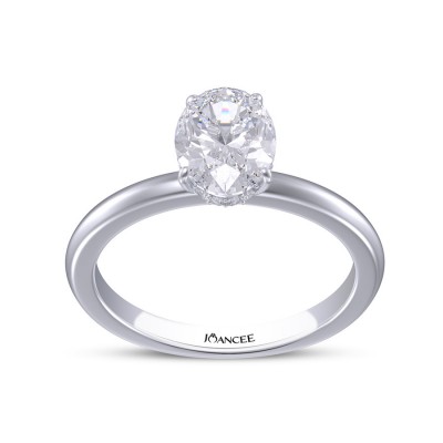 2 CT Oval Cut Moissanite Sterling Silver Solitaire Engagement Ring
