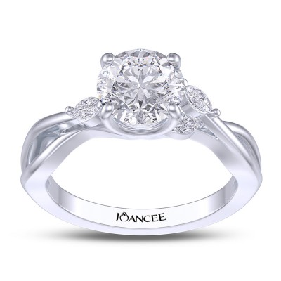 1.5 CT Round Cut Moissanite 925 Sterling Silver Engagement Ring