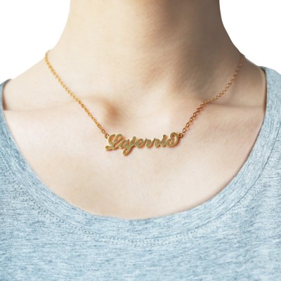 Gold S925 Silver Personalized Name Necklace 