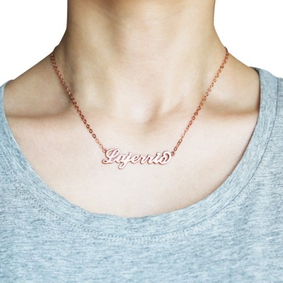 Rose Gold S925 Silver Personalized Name Necklace