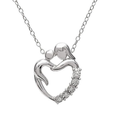 Mother Hug Sterling Silver Necklace