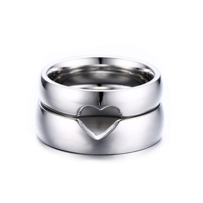 Special Design Titanium Steel Promise Ring for Couples