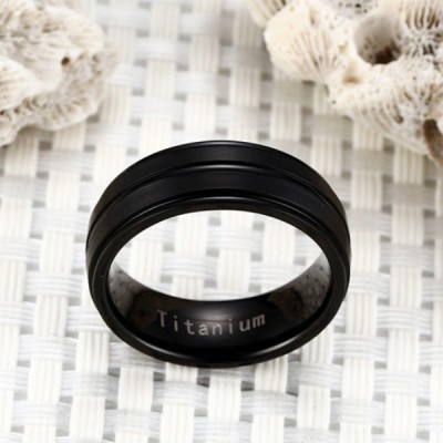 Titanium Cool Black Men's Ring