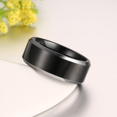 Tungsten Cool Black Men's Ring