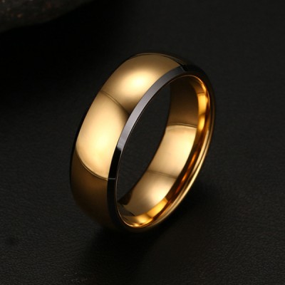 Tungsten Gold Color Men's Ring