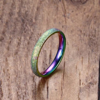 Titanium Colorful Promise Rings For Her