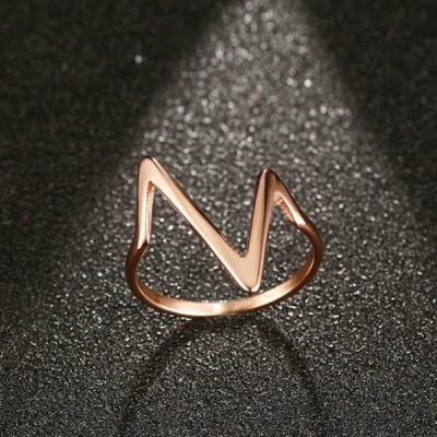 Titanium Nice Rose Gold Promise Rings For Her