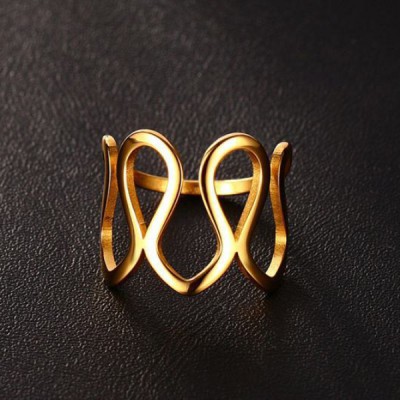 Titanium Gold Unique Promise Rings For Her