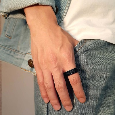 Tungsten Black Men's Ring