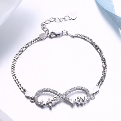 Infinity Design Pendant S925 Silver Bracelets