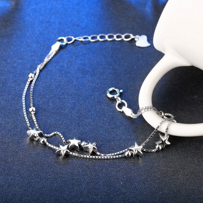 Lovely Stars Pendant S925 Silver Bracelets