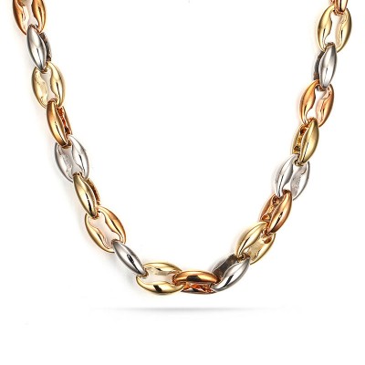 Silver & Gold and Rose Gold Titanium Steel Chains