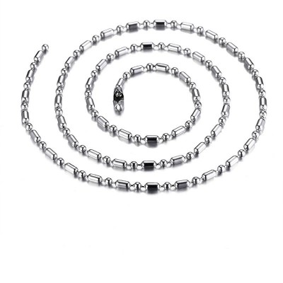 Silver Titanium Steel 2.4mm Chains