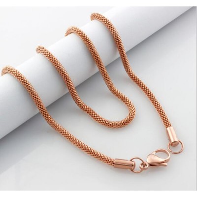 Rose Gold Titanium Steel 4mm Chains