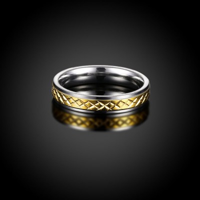 Nice Silver and Gold Titanium Bands Rings for Women