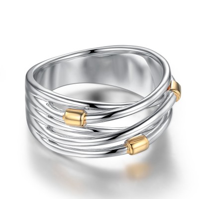 Intertwined Sterling Silver Cocktail Ring