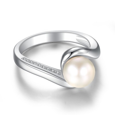 Sweet Pearl 925 Sterling Silver Birthstone Rings