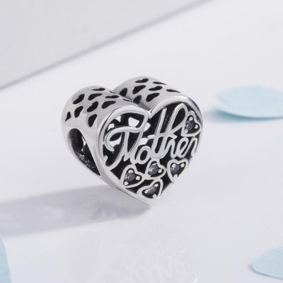Mother & Son Charm Sterling Silver
