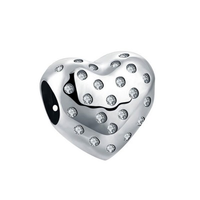 Lovely Heart Charm Sterling Silver