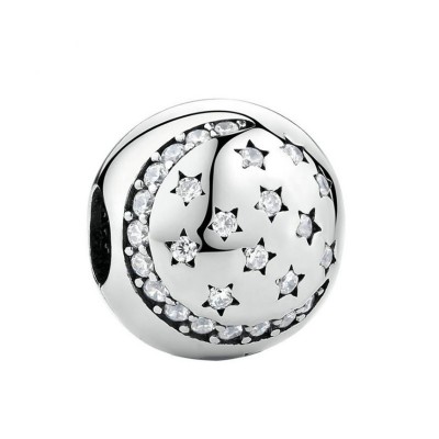 Moon & Stars Charm Sterling Silver