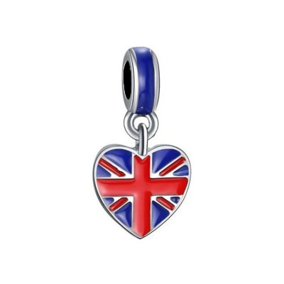 British Flag Charm Sterling Silver