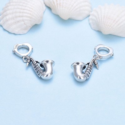 Delicate Saxophone Sterling Silver Charm
