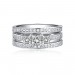 Princess Cut 925 Sterling Silver White Sapphire 3 Piece Ring Sets